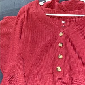 Maroon Slim fitting dress